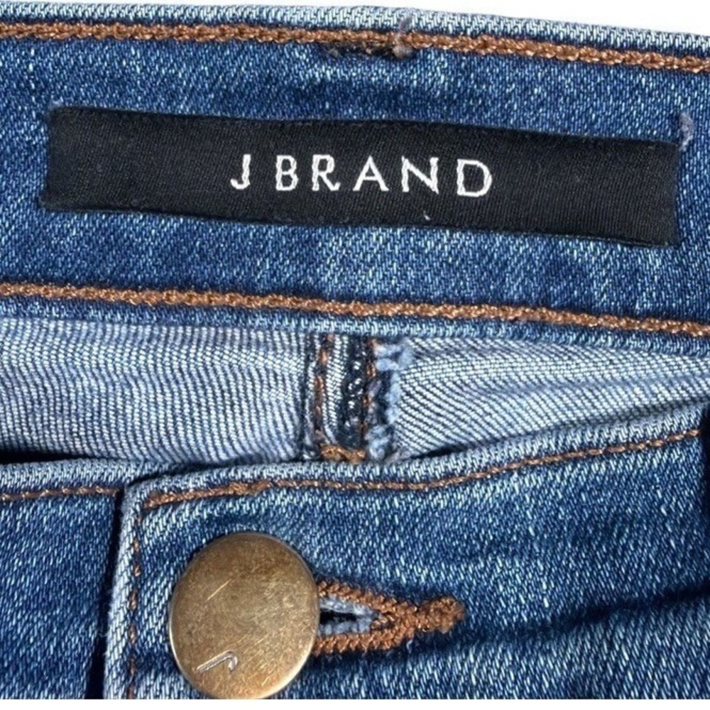 FRAME Le‎ Garcon Crop Jeans Womens 28 Blue Distressed Raw Hem Straight Leg Denim - Picture 4 of 12